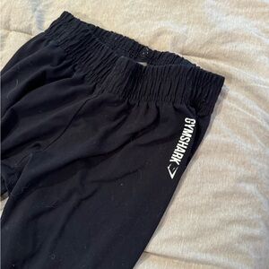 black gym shark joggers